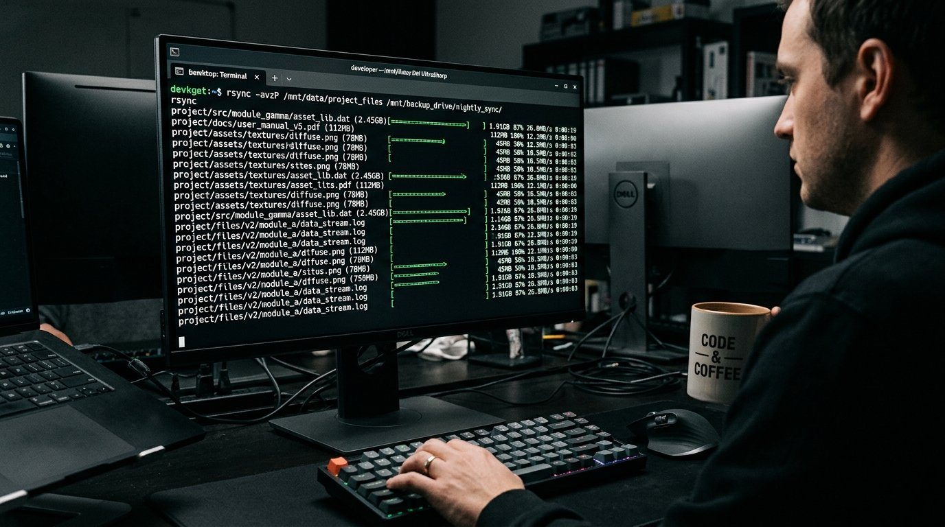 نقل الملفات بين السيرفرات باستخدام rsync