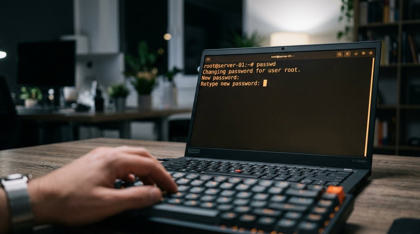 كيف تغير كلمة مرور root على سيرفر Linux