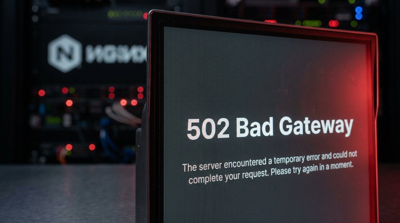 «502 Bad Gateway»: ما معناه وكيف تصلحه على Nginx