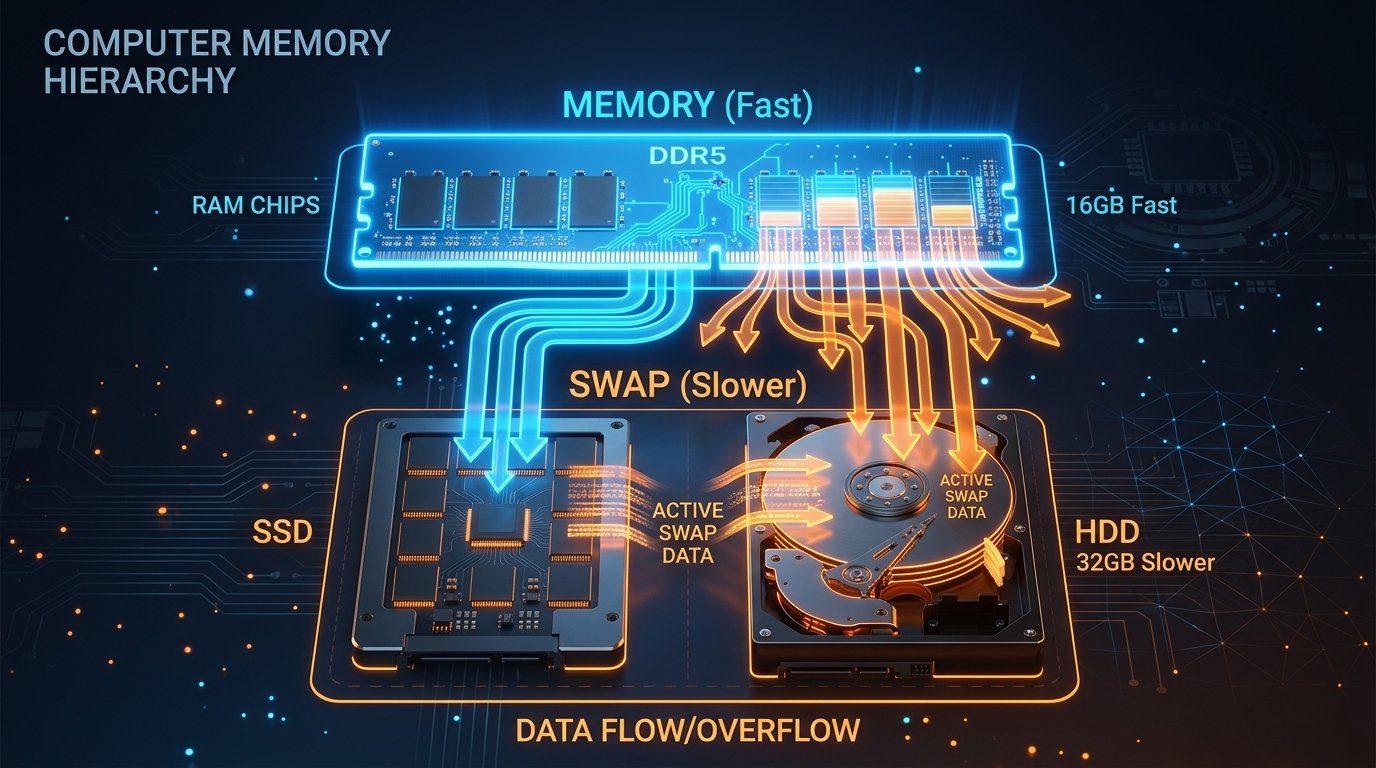 Swap في Linux — ما هو وكيف تضيفه إلى سيرفرك