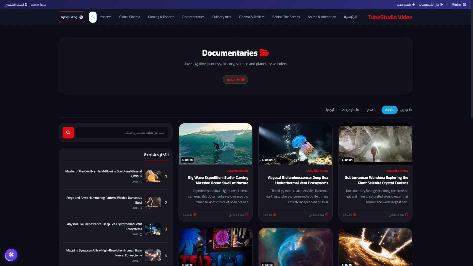 The category page