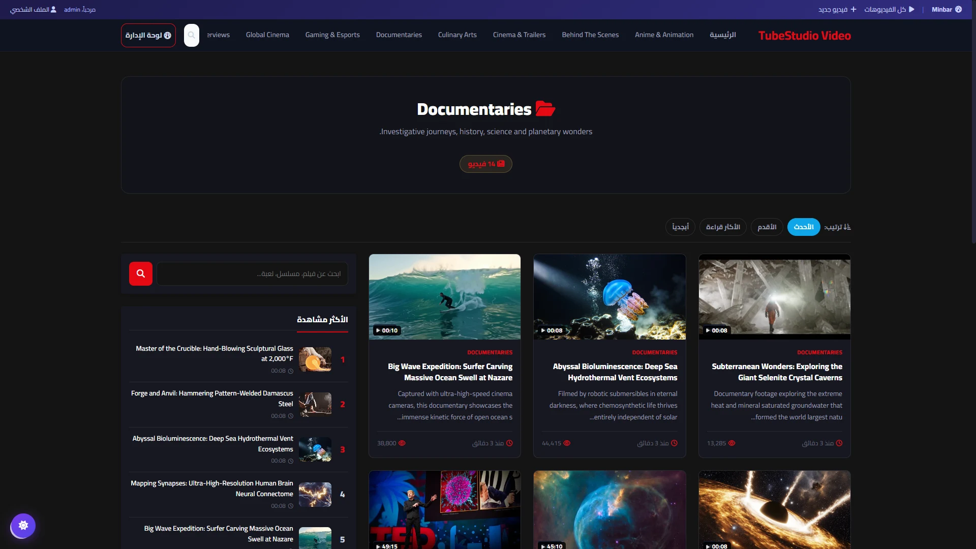 The category page