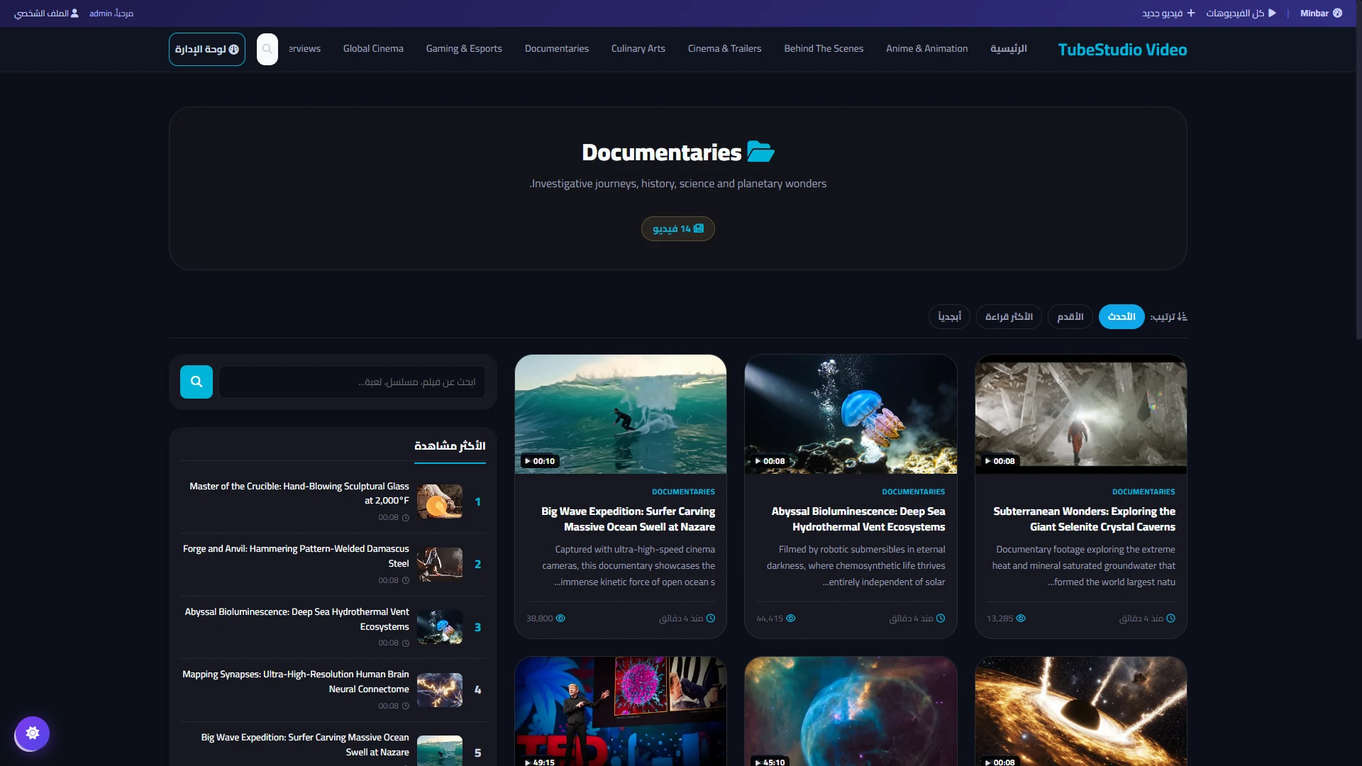 The category page